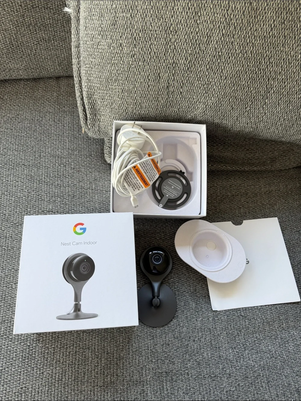 Google Nest Cam Indoor — Black/Gray Smart Home Camera